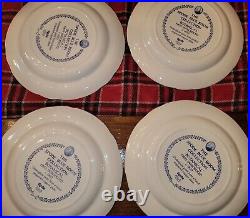 Spode Blue Room Collection 4 Dinner Plates Botanical Made In England New