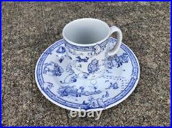 Spode Classic Pooh Discovery Disney Blue White Plate & Cup Winnie The Pooh 2003