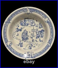 Spode Classic Pooh Discovery set 4 of blue and white mugs and bowls