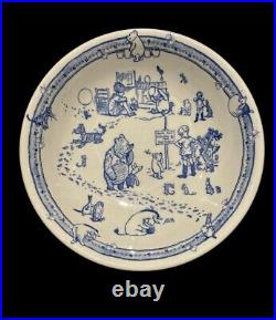 Spode Classic Pooh Discovery set 4 of blue and white mugs and bowls