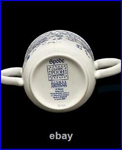Spode Classic Pooh Discovery set 4 of blue and white mugs and bowls