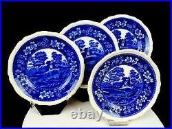 Spode Copeland Gardoon Blue Spodes Tower 4 Pc 10 3/4 Dinner Plates 1903