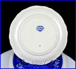 Spode Copeland Gardoon Blue Spodes Tower 4 Pc 10 3/4 Dinner Plates 1903