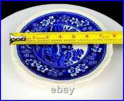 Spode Copeland Gardoon Blue Spodes Tower 4 Pc 10 3/4 Dinner Plates 1903