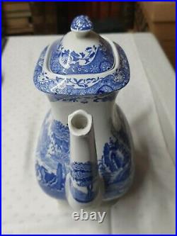 Spode England Italian Blue & White Large 9 High Coffee Pot (3)