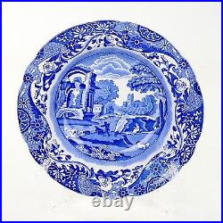 Spode Italian, 6 x Soup Plates, 10.25 inches, Blue Oval