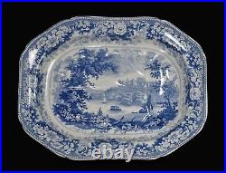 Staffordshire 19th century blue and white plate