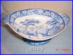 Staffordshire Blue And White Pearlware Nuneham Courtney Wild Rose Compote 1820