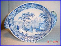 Staffordshire Blue And White Pearlware Nuneham Courtney Wild Rose Compote 1820