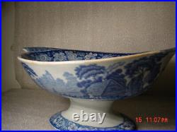 Staffordshire Blue And White Pearlware Nuneham Courtney Wild Rose Compote 1820