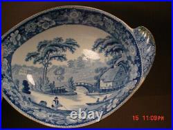 Staffordshire Blue And White Pearlware Nuneham Courtney Wild Rose Compote 1820