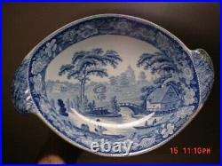 Staffordshire Blue And White Pearlware Nuneham Courtney Wild Rose Compote 1820