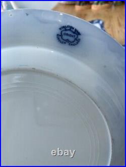 Staffordshire Burleigh Orient Blue And White Set