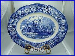 Staffordshire Liberty Blue Washington Crossing Oval Platter