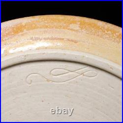 Studio Art Pottery Thrown Stoneware Ceramic White Blue Dinner Plates 10.25 5p