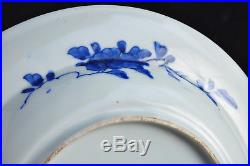 Superbe assiette Arita Blue White Japanese Plate porcelain Mark Chinese 19th