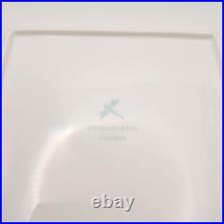 TIFFANY & Co Square Plate Ribbon Blue Box White With Tableware From Japan New