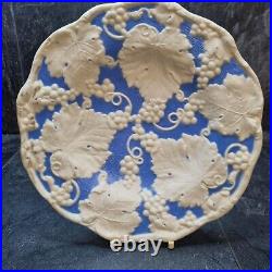 T J & J Mayer Longport Blue White Parian Porcelain Grapevine Dale Hall Pottery