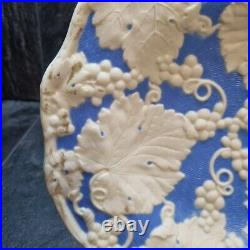 T J & J Mayer Longport Blue White Parian Porcelain Grapevine Dale Hall Pottery