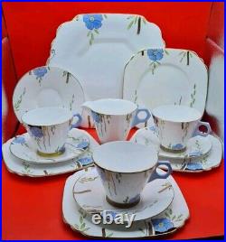 Tea Set Art Deco Wellington JHC&C° Cup/Saucer/Milk Jug/Tea/Cake Plate RARE