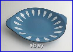 Teak Blue Cathrineholm LOTUS Scampi Serving Plate Glossy Enamel 8.5 MCM Norway