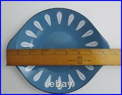 Teak Blue Cathrineholm LOTUS Scampi Serving Plate Glossy Enamel 8.5 MCM Norway