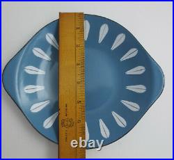 Teak Blue Cathrineholm LOTUS Scampi Serving Plate Glossy Enamel 8.5 MCM Norway