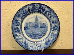 Texas Centennial 1936 Collector Plate Capitol Of Texas Austin Blue White Czech