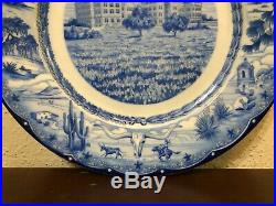 Texas Centennial 1936 Collector Plate Capitol Of Texas Austin Blue White Czech