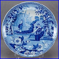 Thomas & John Carey Lady of the Lake Blue Transferware 10 Inch Plate