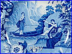 Thomas & John Carey Lady of the Lake Blue Transferware 10 Inch Plate