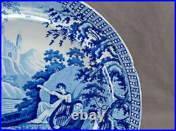 Thomas & John Carey Lady of the Lake Blue Transferware 10 Inch Plate