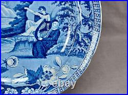 Thomas & John Carey Lady of the Lake Blue Transferware 10 Inch Plate