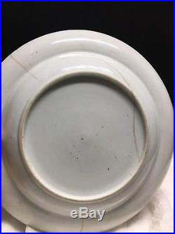 Three 18th Century Chinese Export Blue And White Porcelain Plate