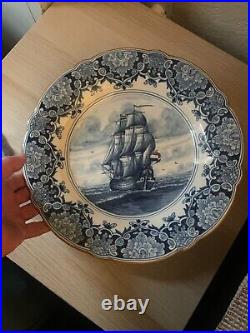 Tichelaar Makkum Rare Ship Charger Plate