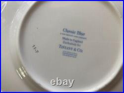 Tiffany & Co Classic Blue Bone China Bread & Butter Plate 1996 Set Of 8