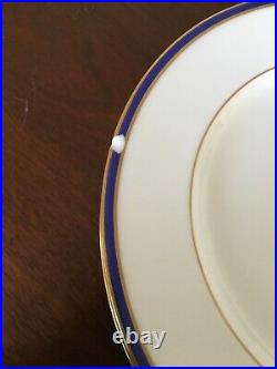 Tiffany & Co. Dinnerware, China Limoges, France TIC16 Blue & Gold Rim