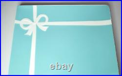 Tiffany & Co. Square Plate Blue White Tie Ribbon Porcelain Tableware Excellent+
