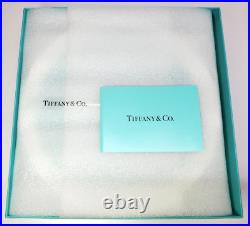 Tiffany & Co. White & Blue Color Block Dessert Plate 2pcs Bone China Brand New