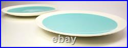 Tiffany & Co. White & Blue Color Block Dessert Plate 2pcs Bone China Brand New