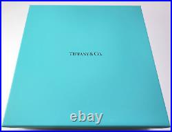 Tiffany & Co. White & Blue Color Block Dessert Plate 2pcs Bone China Brand New