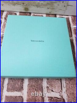 Tiffany Square Plate Blue White Tableware Ribbon Bone China Gift /Box Authetic