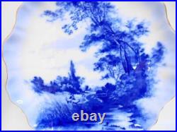 Two RARE Antique DOULTON Blue & White Plates signed by Herbert Betteley 1887