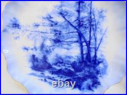 Two RARE Antique DOULTON Blue & White Plates signed by Herbert Betteley 1887
