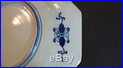 UNUSUAL 19th C. CHINESE BLUE & WHITE 11.5 PLATTER with CELADON GLAZE, FLOWER CART