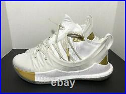 Under Armour Curry 5 Championship Pack White Gold Men's Size 10 3020657-100