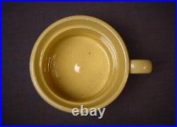 VERY RARE 1800s ANTIQUE BLUE & WHITE BAND MUSTARD POT YELLOW WARE MINT