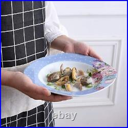 VEWEET Hannah 60x Dinner Set Flower Pattern Kitchen Porcelain Dessert Soup Plate