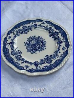 VGC 5 Johnson Brothers Blue & White Persian Tulip Tea Cups, Saucers & Plates