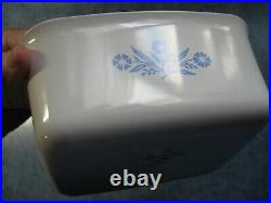 VINTAGE CORNING WARE BLUE CORNFLOWER, P-4-B 1 1/2 QT. RARE STAMP EARLY DAYS WithLID